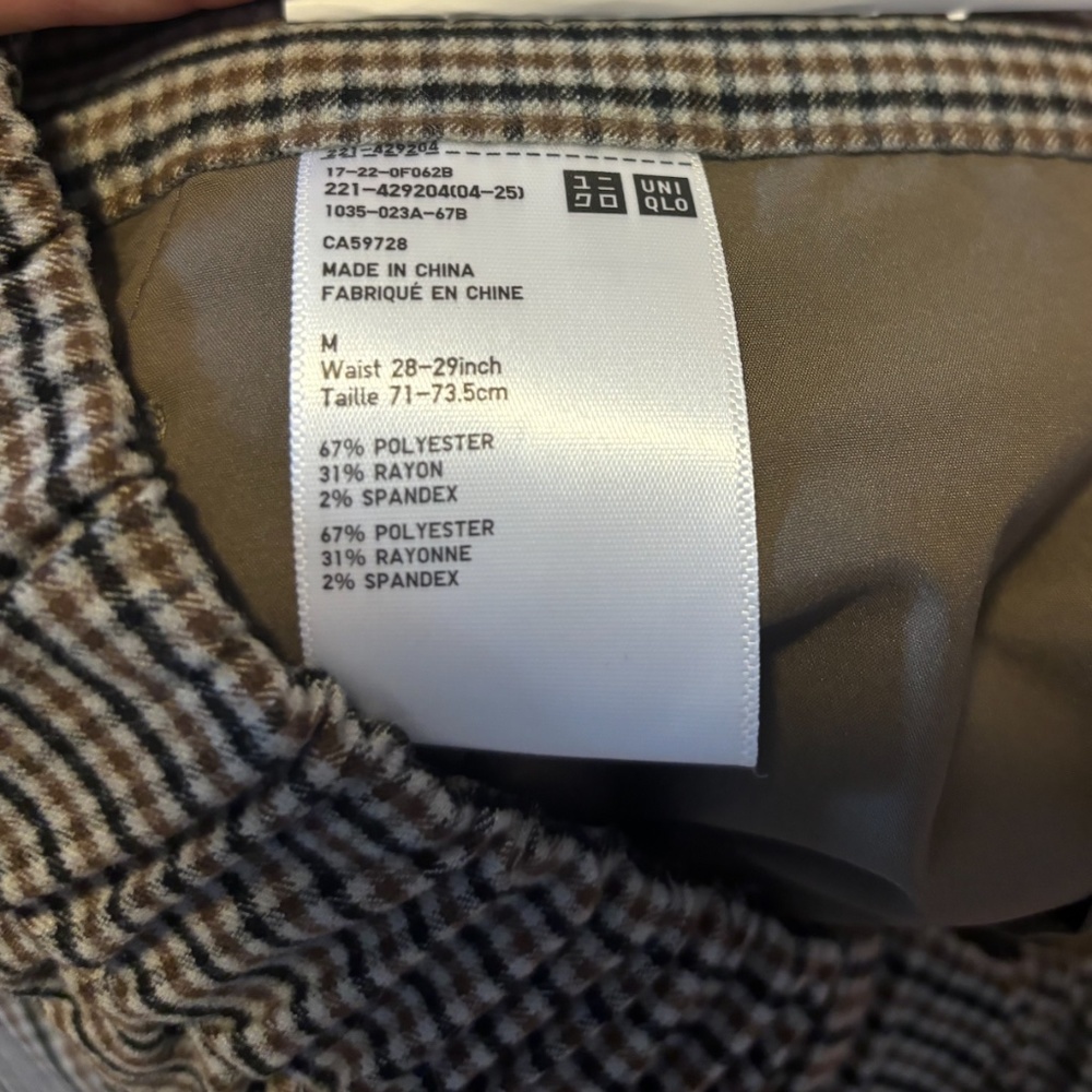 Uniqlo High Waisted Wide Pants (Brushed) size M - Picture 8 of 9